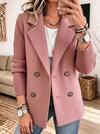 Blazer croisé à manches en tricot