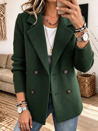Blazer croisé à manches en tricot