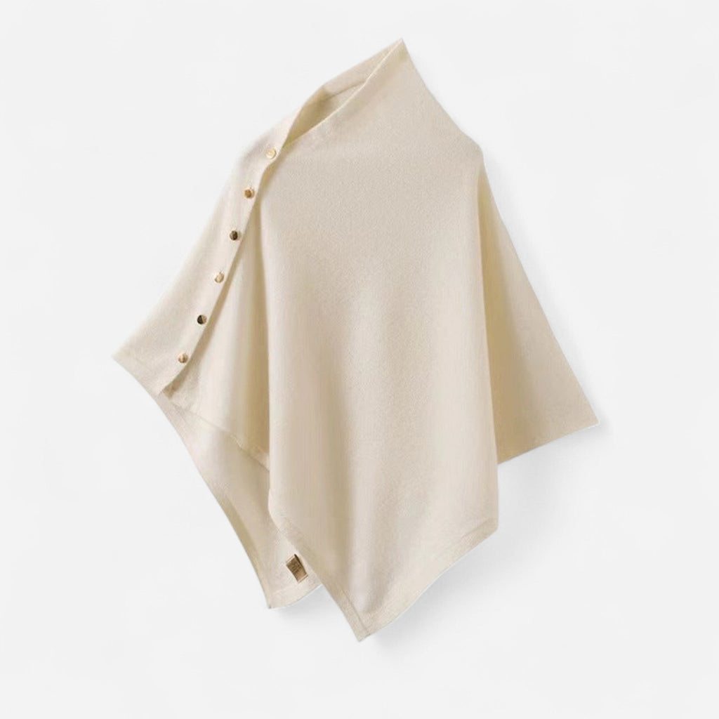 Poncho-foulard en tricot doux