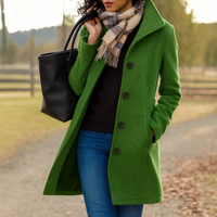 Manteau droit classique à boutons