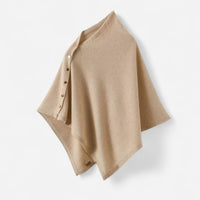 Poncho-foulard en tricot doux