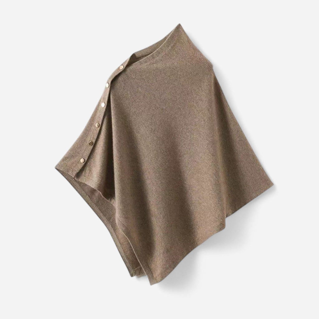 Poncho-foulard en tricot doux
