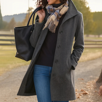 Manteau droit classique à boutons