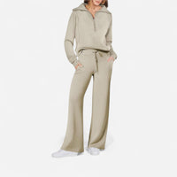 Ensemble détente col zippé et pantalon large