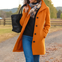 Manteau droit classique à boutons
