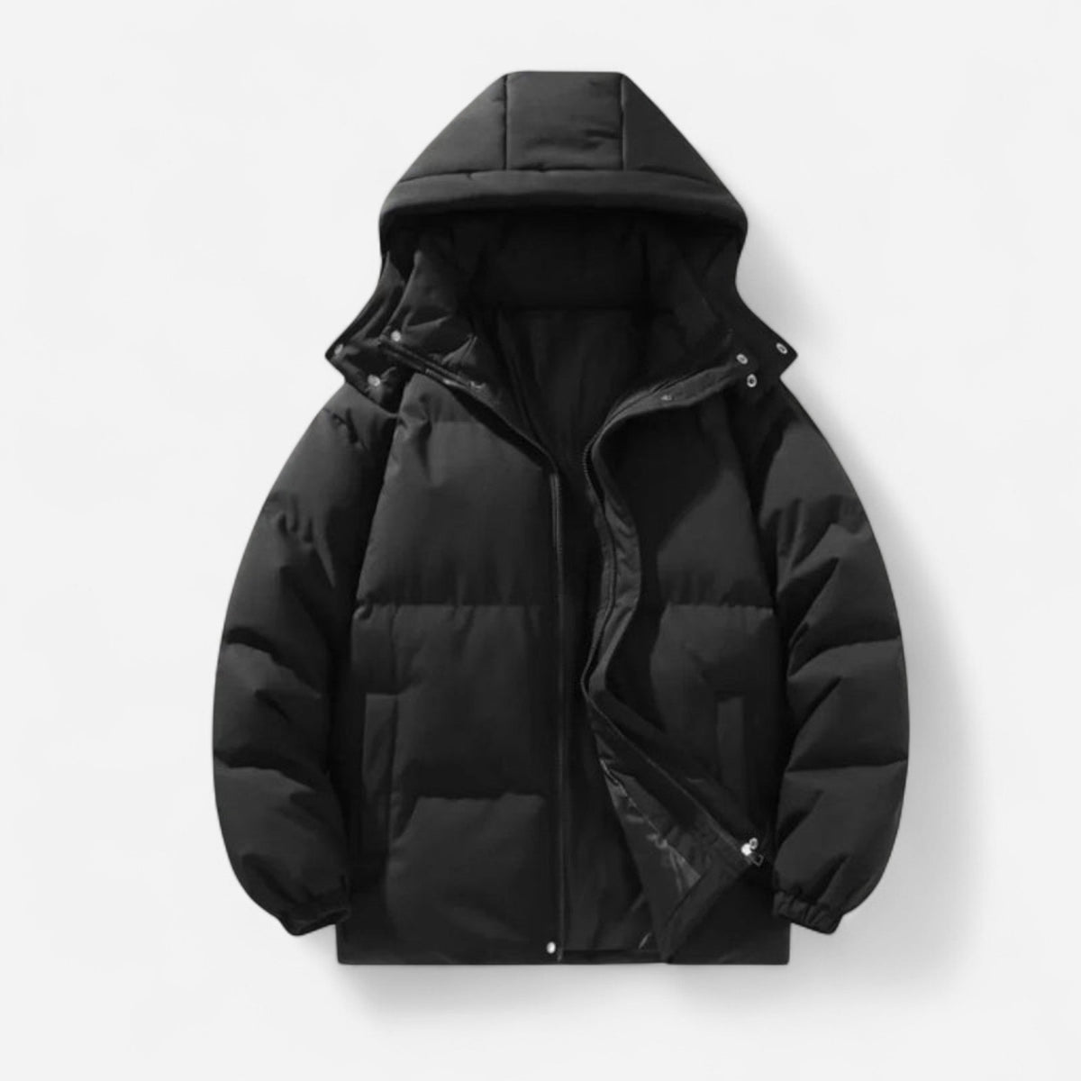 Manteau matelassé court à capuchon