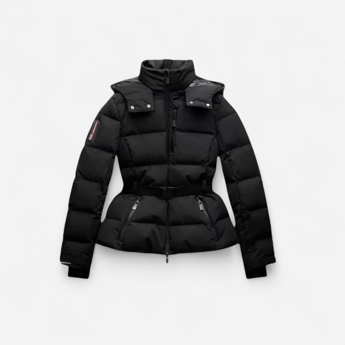 Manteau matelassé cintré avec ceinture