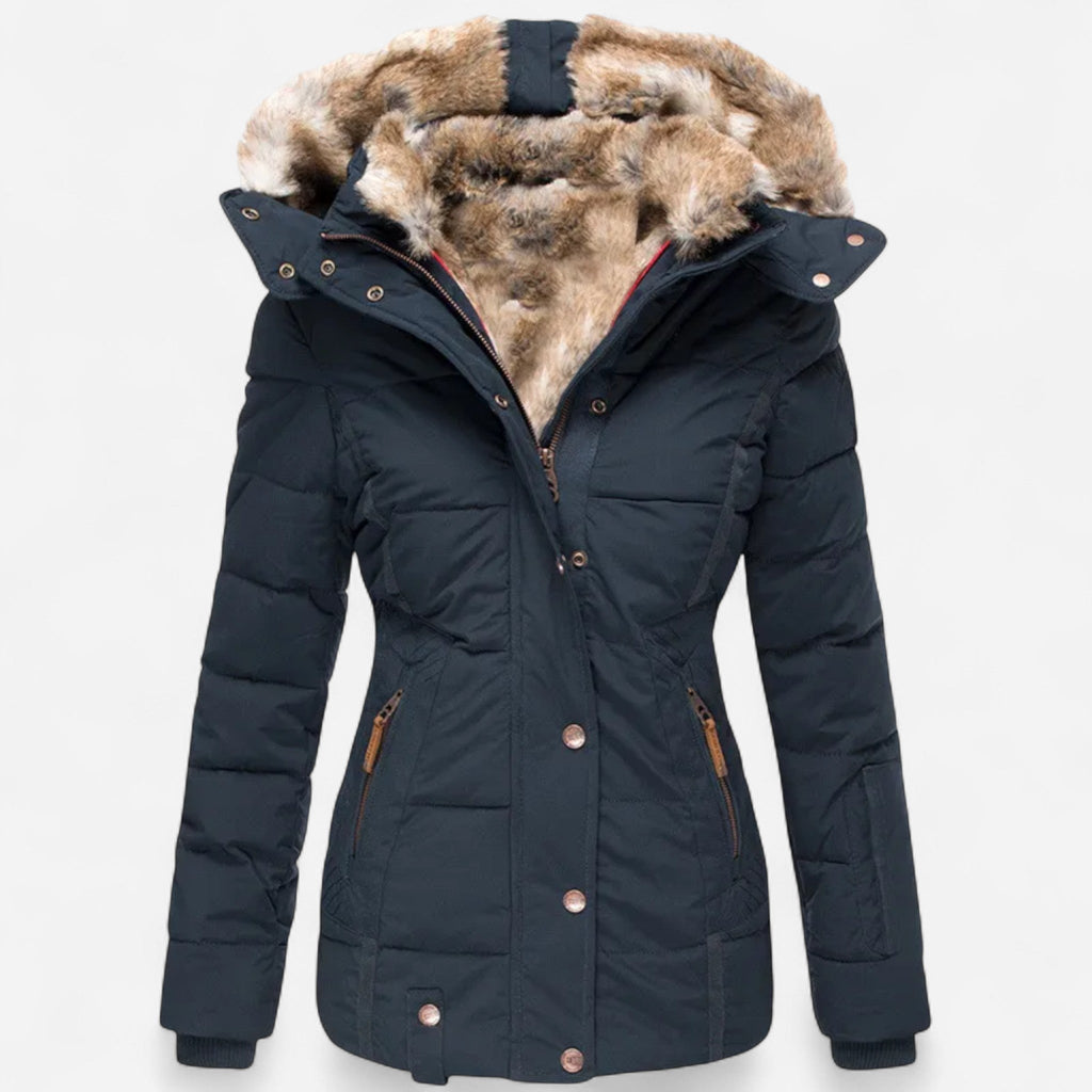 Parka d'hiver doublée en fausse fourrure