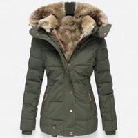 Parka d'hiver doublée en fausse fourrure