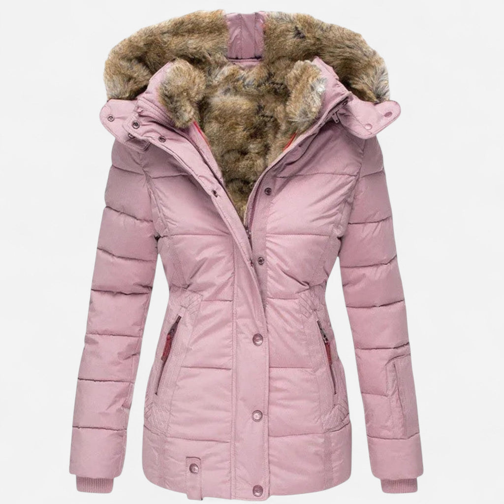 Parka d'hiver doublée en fausse fourrure