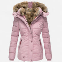Parka d'hiver doublée en fausse fourrure