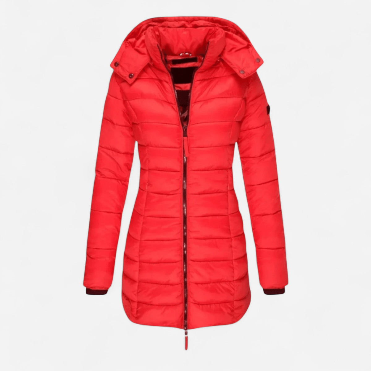 Manteau d'hiver long matelassé à capuchon