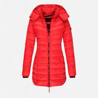 Manteau d'hiver long matelassé à capuchon