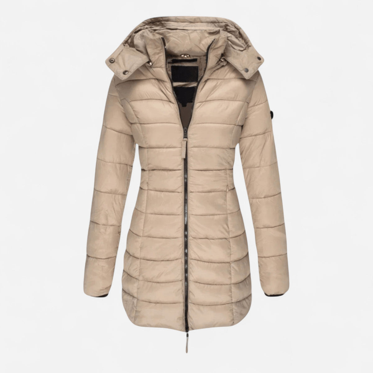 Manteau d'hiver long matelassé à capuchon