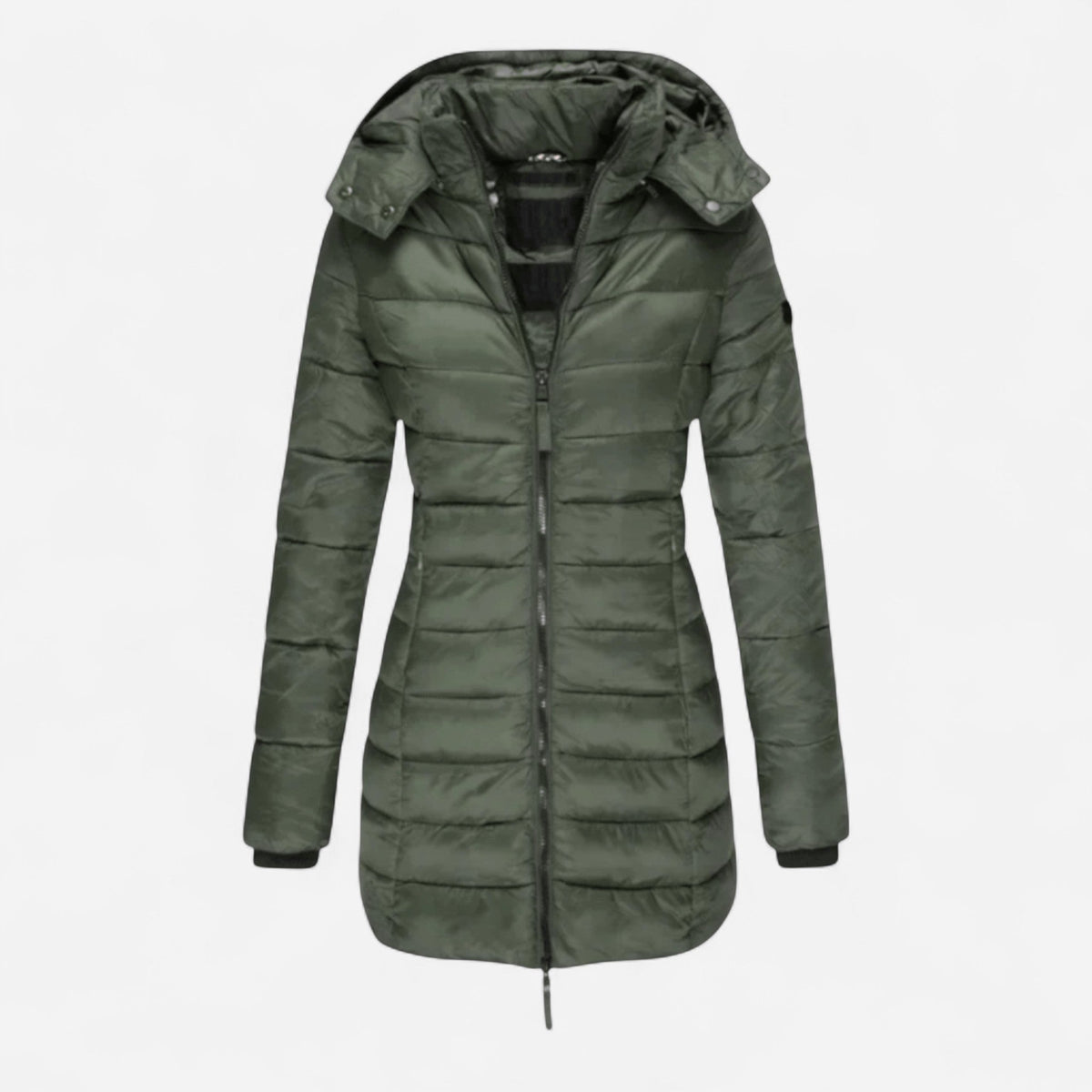 Manteau d'hiver long matelassé à capuchon
