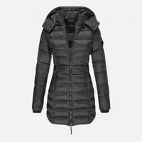 Manteau d'hiver long matelassé à capuchon