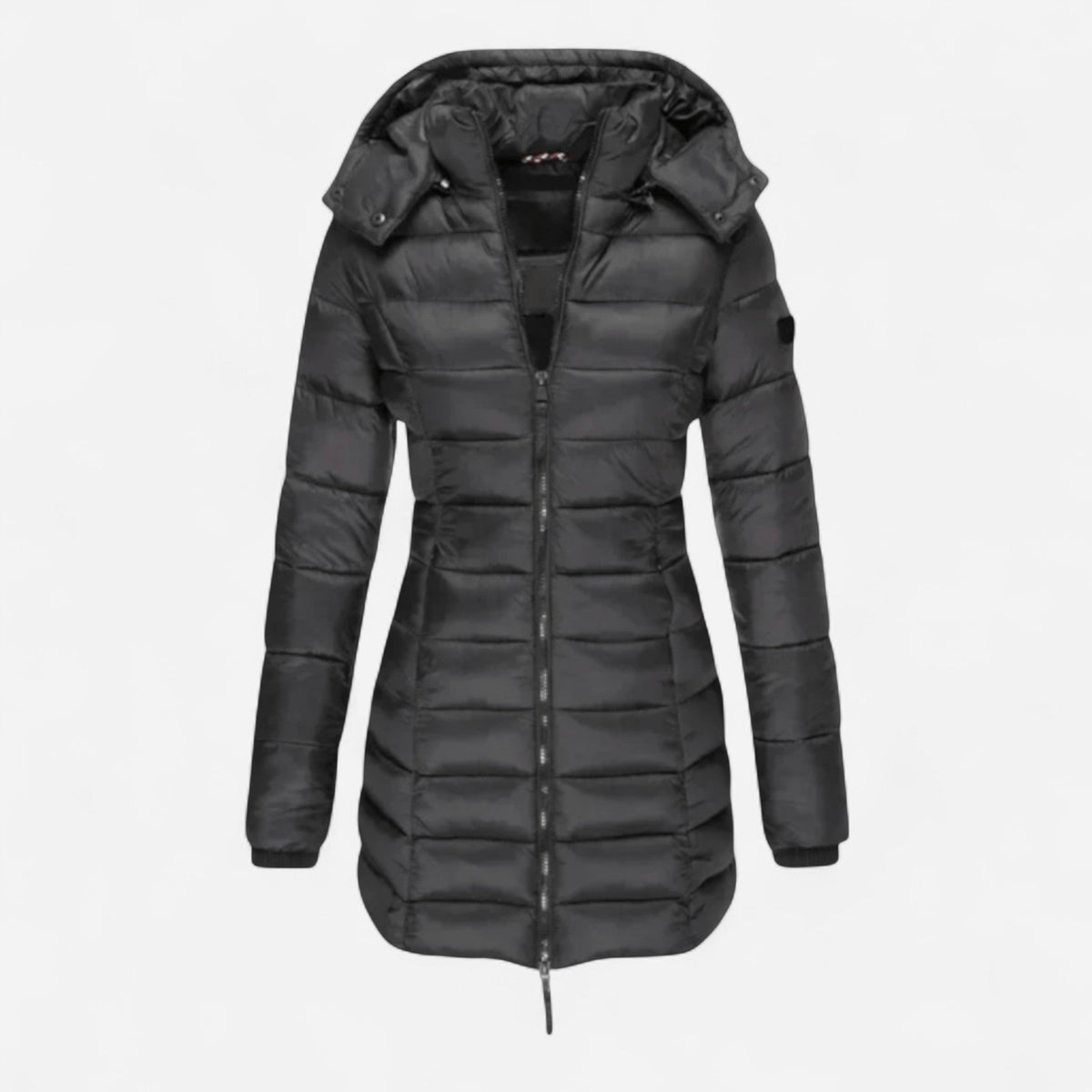 Manteau d'hiver long matelassé à capuchon