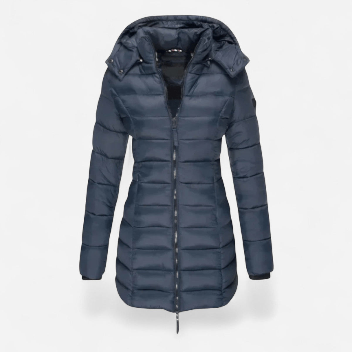 Manteau d'hiver long matelassé à capuchon
