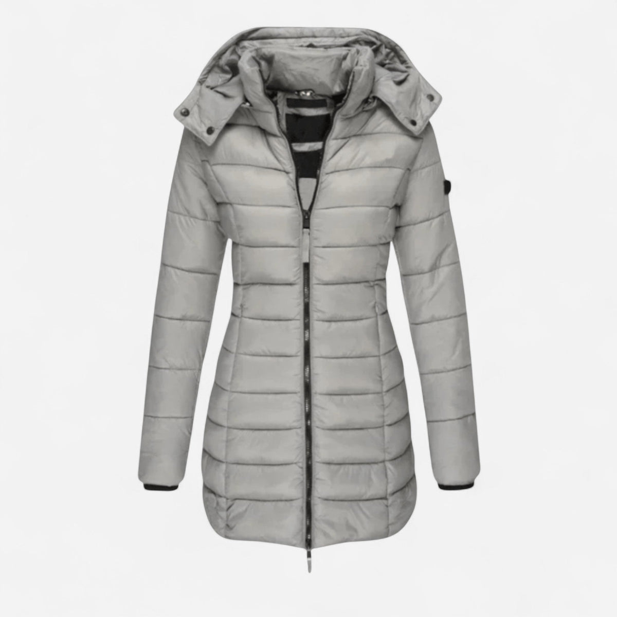 Manteau d'hiver long matelassé à capuchon