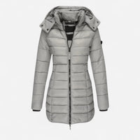 Manteau d'hiver long matelassé à capuchon