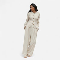 Cardigan court en tricot crème