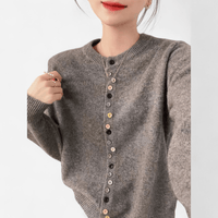 Cardigan ras du cou chiné