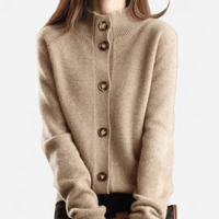 Cardigan col polo en cachemire