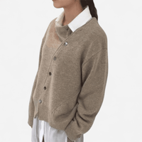 Cardigan en cachemire à boutons fantaisie