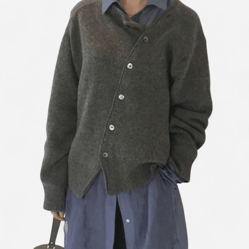 Cardigan en cachemire à boutons fantaisie