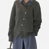 Cardigan en cachemire à boutons fantaisie