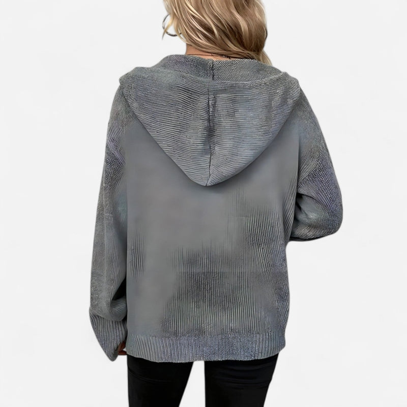 Cardigan court en tricot gris