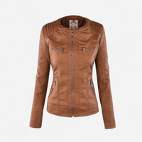 Manteau en similicuir à capuchon amovible