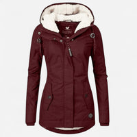 Parka à capuchon doublé en sherpa
