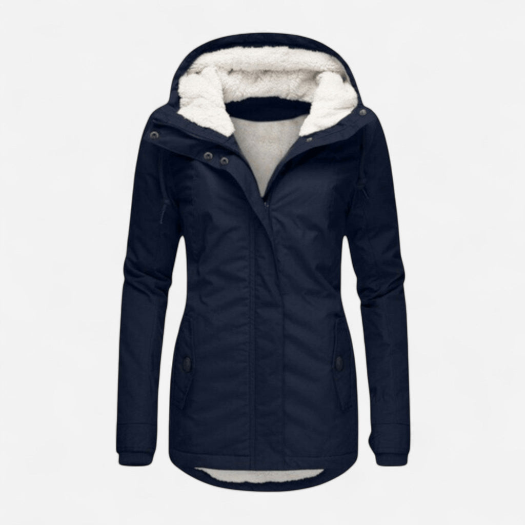 Parka à capuchon doublé en sherpa