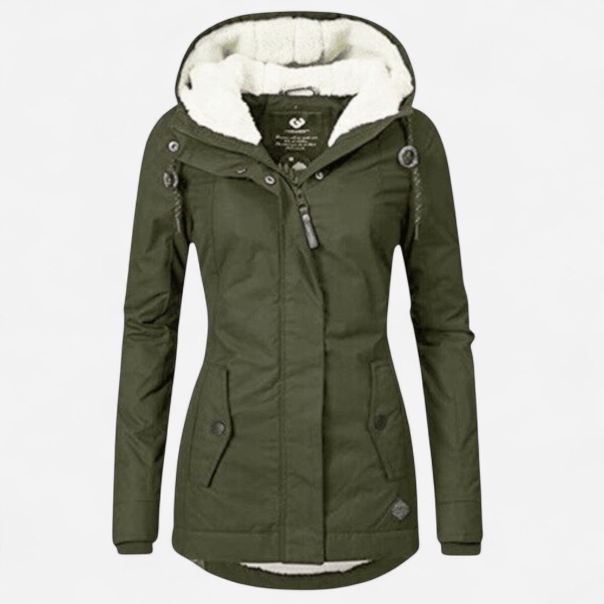 Parka à capuchon doublé en sherpa
