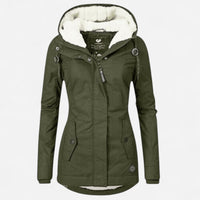 Parka à capuchon doublé en sherpa