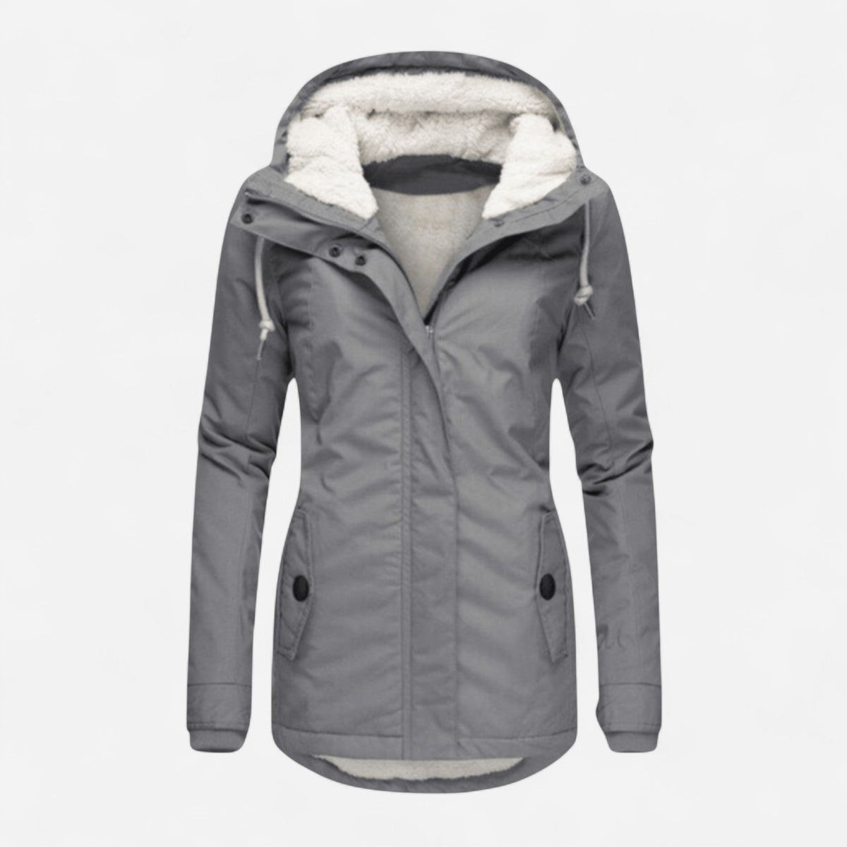Parka à capuchon doublé en sherpa