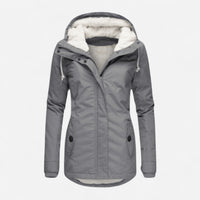 Parka à capuchon doublé en sherpa