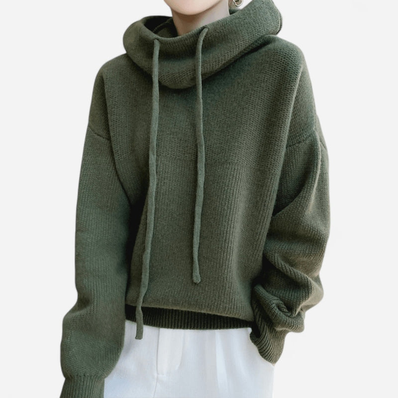 Kangourou en tricot vert sauge