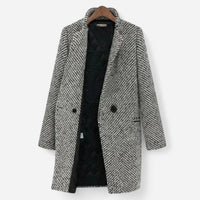 Manteau en laine chiné ajusté