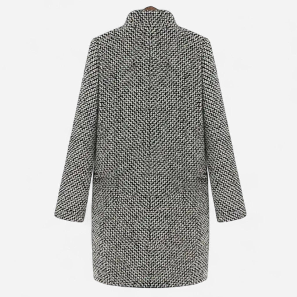 Manteau en laine chiné ajusté
