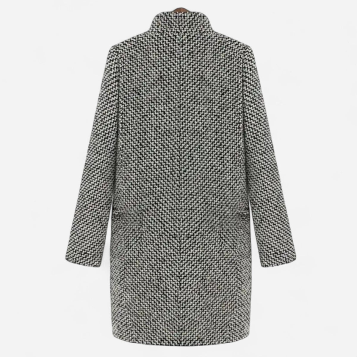 Manteau en laine chiné ajusté