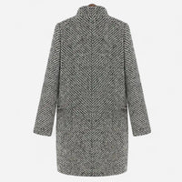 Manteau en laine chiné ajusté