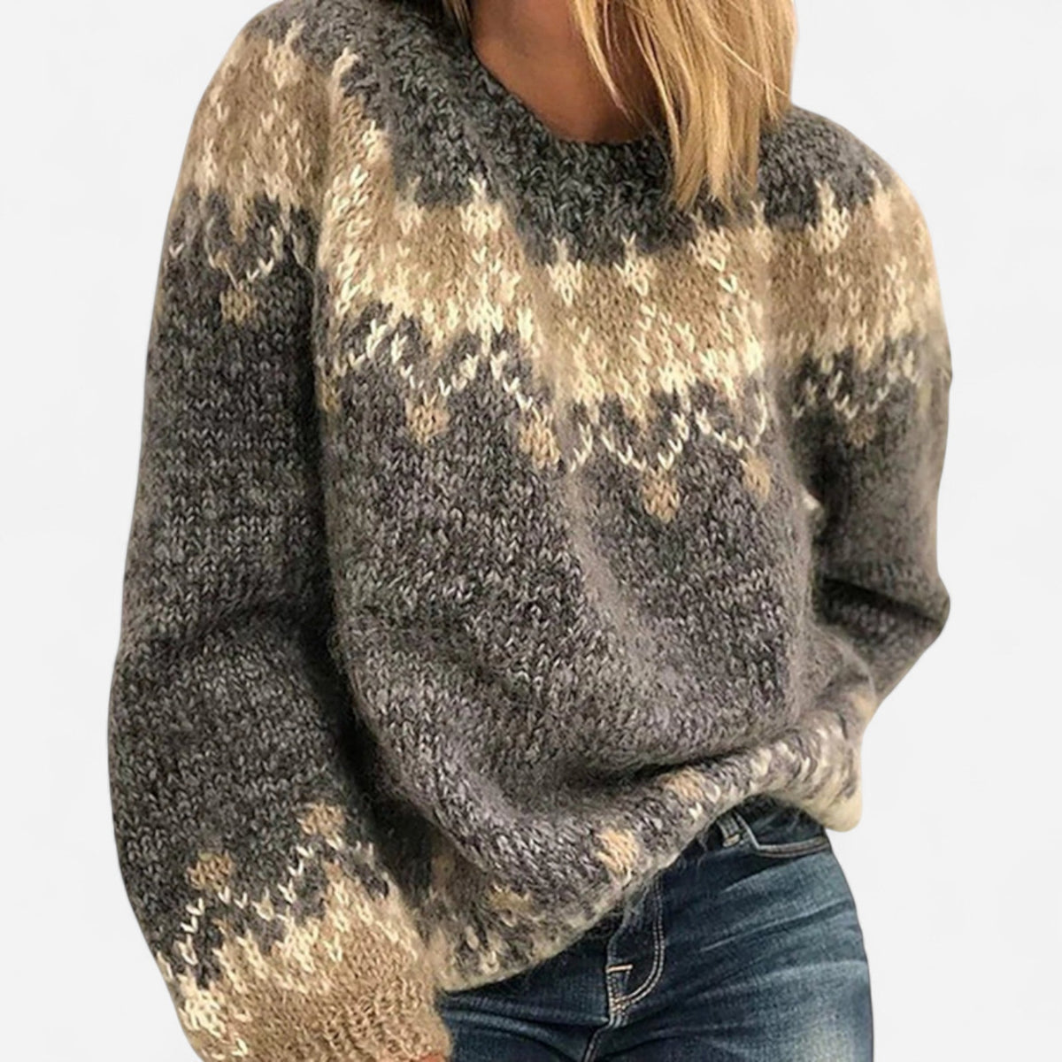 Chandail en mohair jacquard