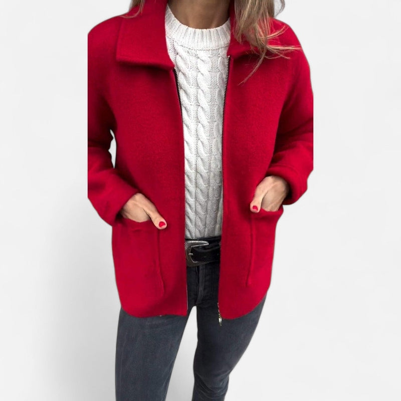 Cardigan épais à col montant