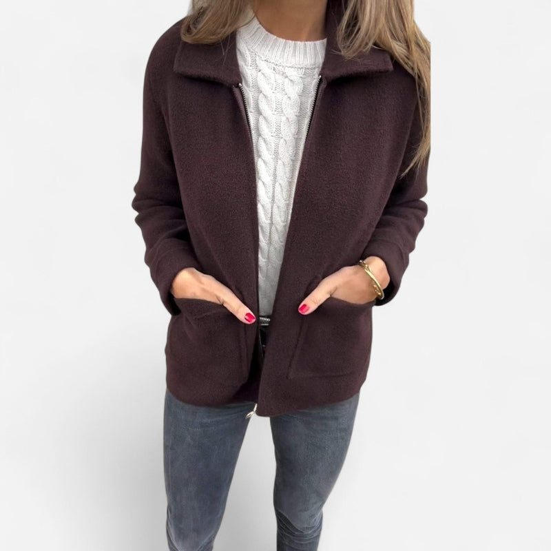 Cardigan épais à col montant
