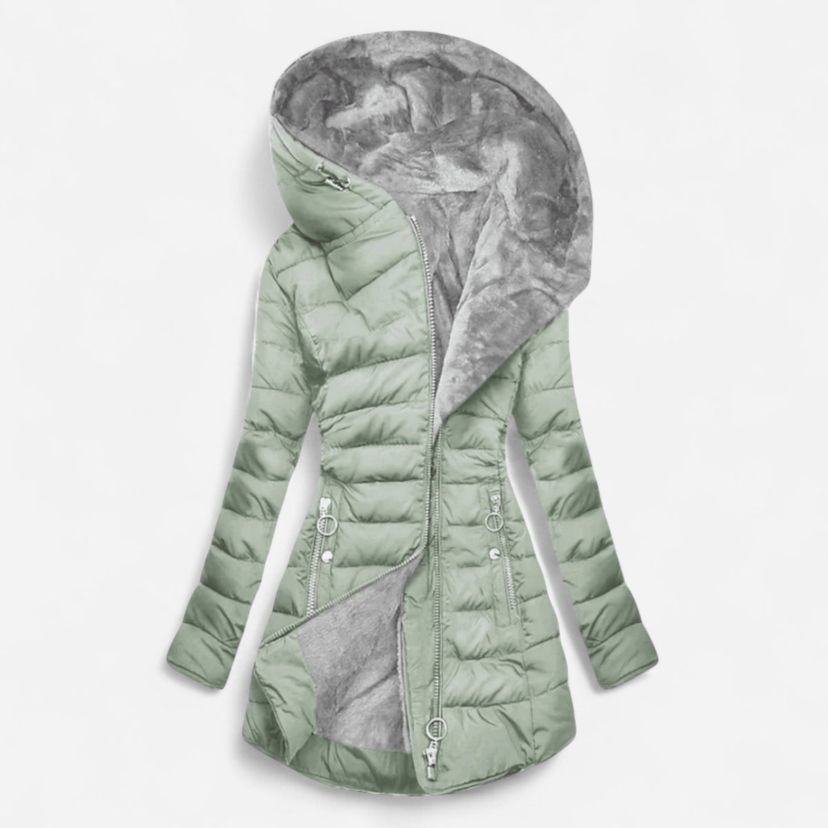 Manteau matelassé léger doublé en peluche