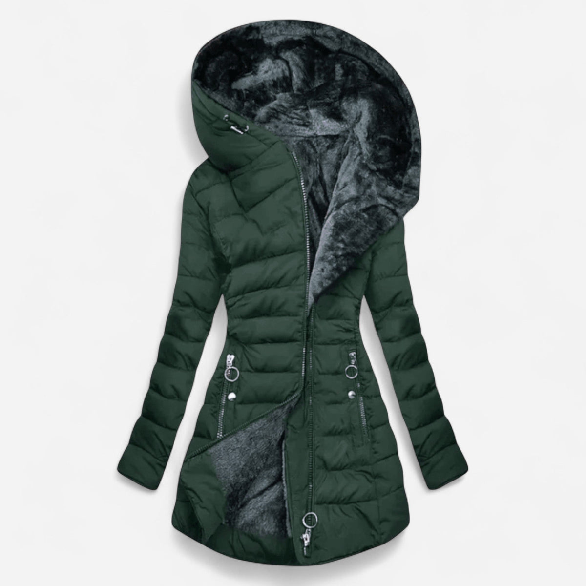 Manteau matelassé léger doublé en peluche