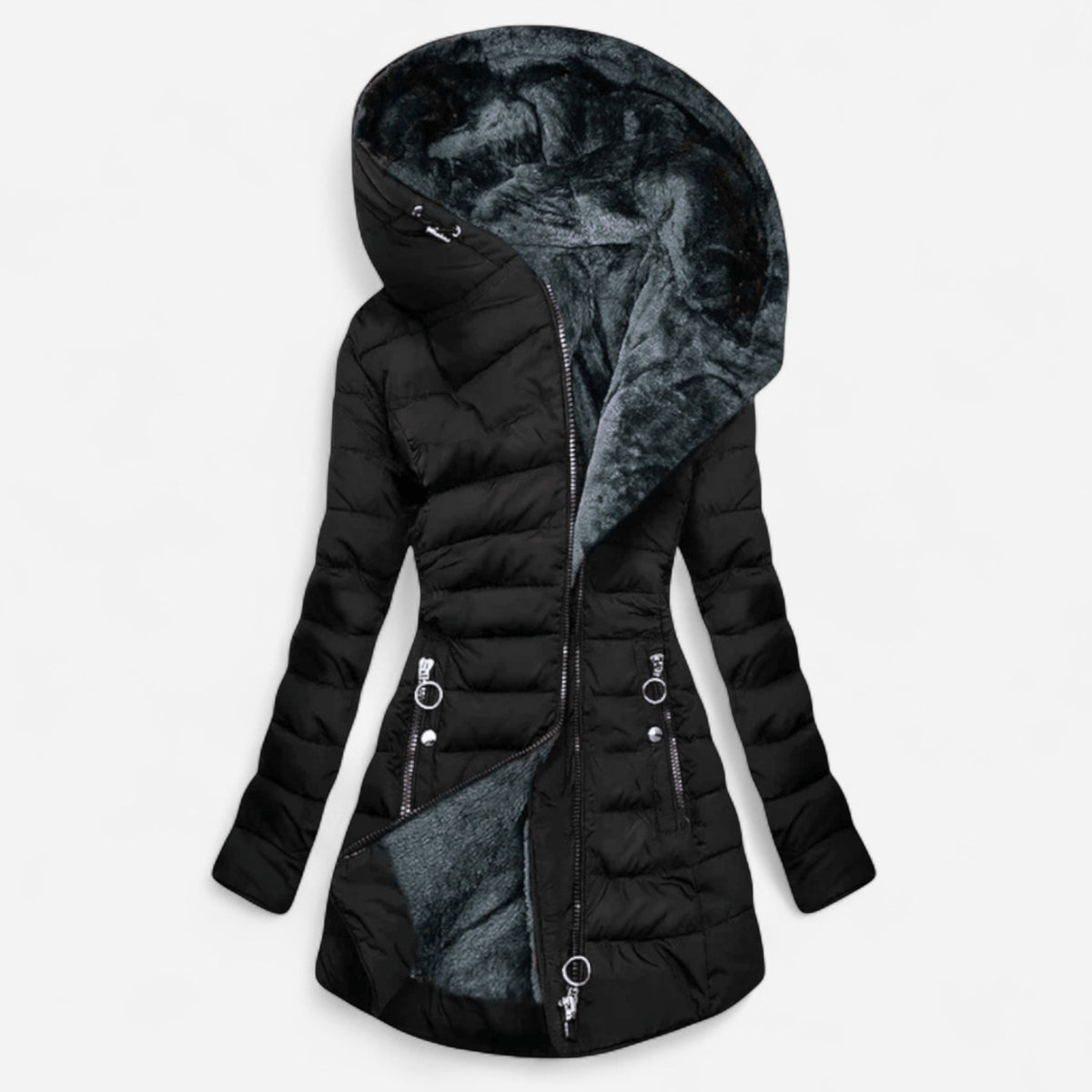Manteau matelassé léger doublé en peluche