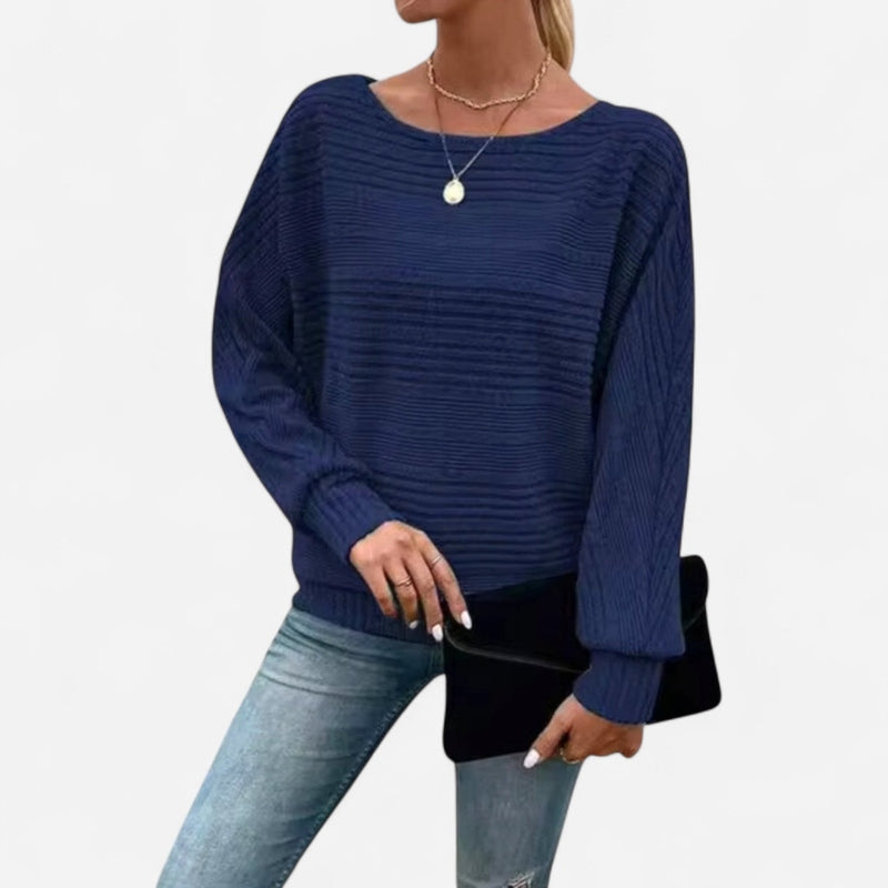 Chandail en tricot texturé col rond